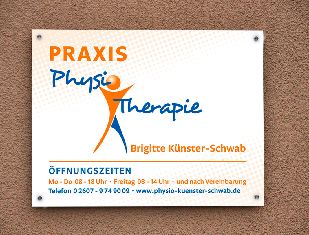 Praxis-Schild | Physiotherapie Künster-Schwab