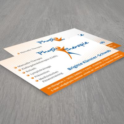 Visitenkarten Physiotherapie Brigitte-Künster-Schwab