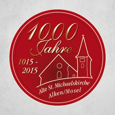 Logo 1.000-Jahr-Feier St. Michaelskirche Alken Logo Alken 1222x812