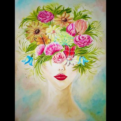 Beispiel einner Illustration – Aquarellmalerei auf Leinwand